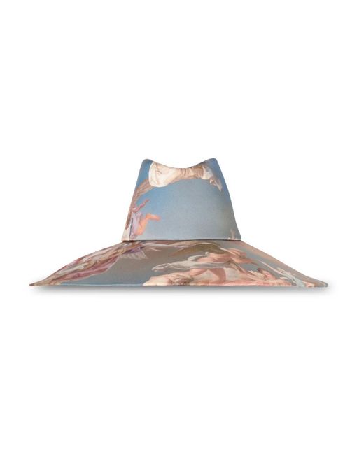 Balmain Sky Print Hat in het Blue