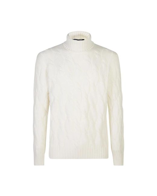 Barba Napoli Ivory Turtleneck Sweater in White für Herren