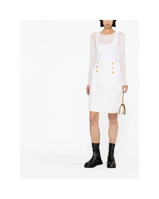 Pencil Skirts Balmain de color White