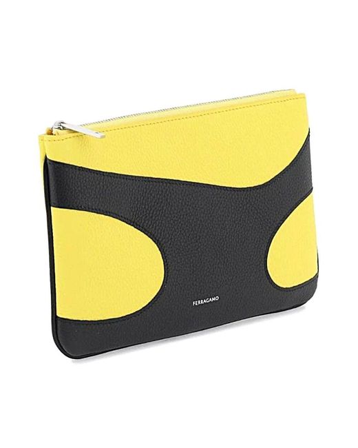 Clutches Ferragamo de color Yellow