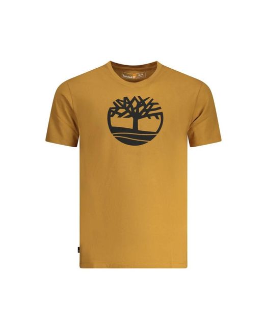 Timberland Yellow Cotton T-Shirt for men