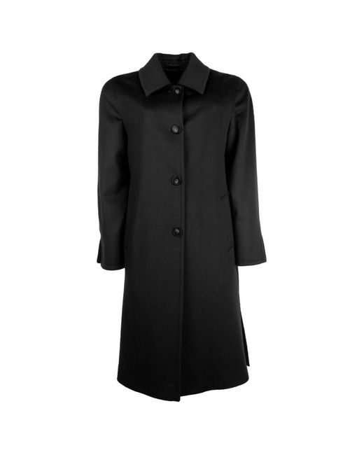 Cappotto in lana - design a quattro bottoni di Loro Piana in Black