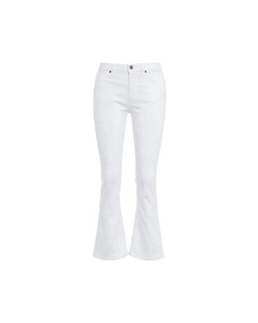 Pantaloni skinny flared caviglia bianco di Dondup in White