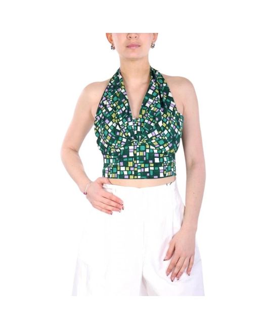 Weekend by Maxmara Green Sleeveless Tops