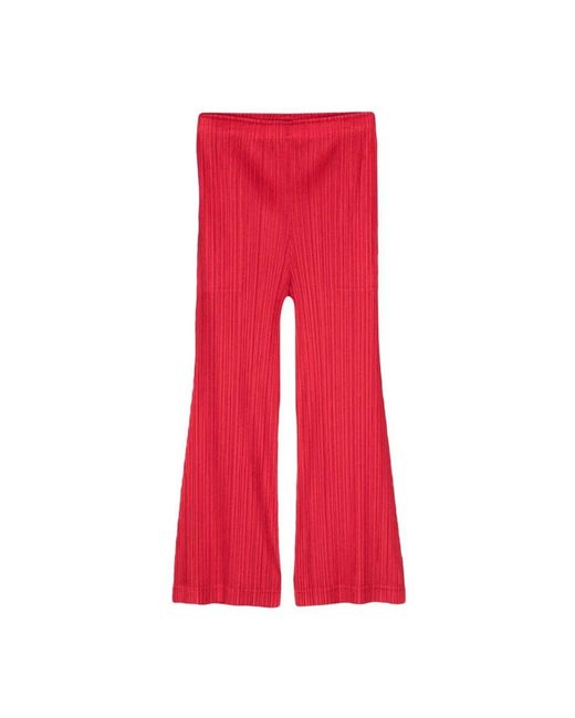 Wide Trousers Issey Miyake de color Red