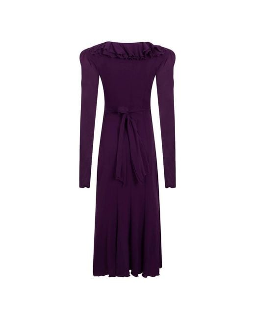Philosophy Di Lorenzo Serafini Purple Wrap Dresses