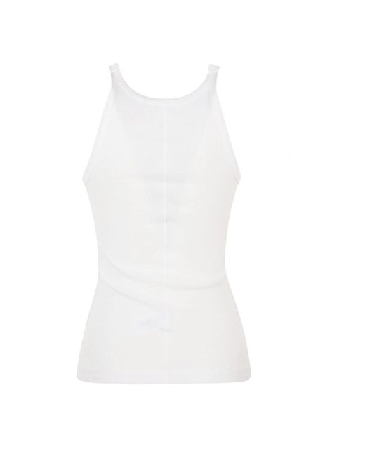 Re/done White Sleeveless Tops