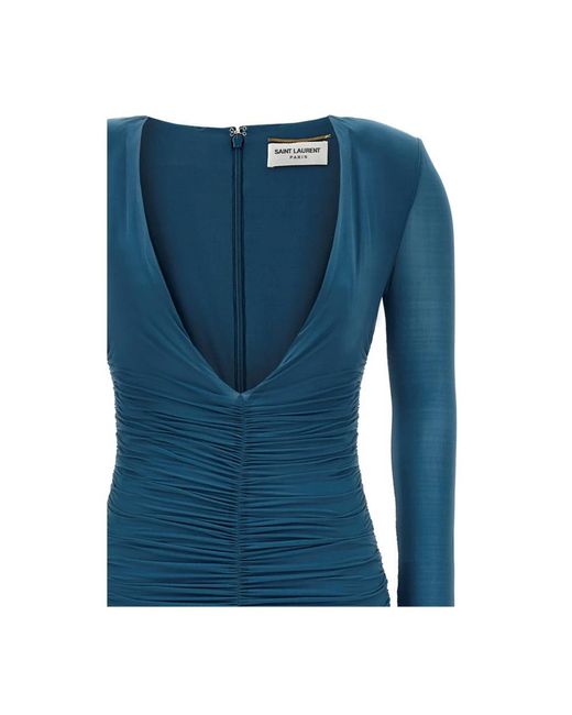 Saint Laurent Blue Short Dresses