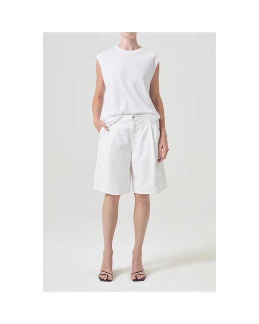 Agolde White Casual Shorts