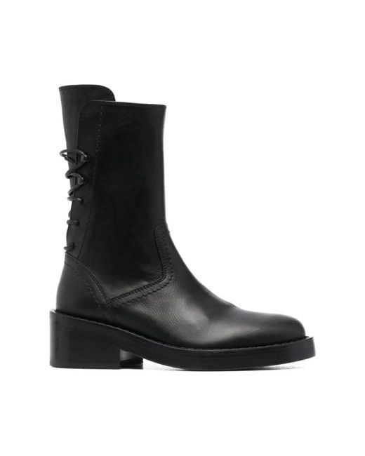 Ann Demeulemeester Lace-Up Boots in het Black