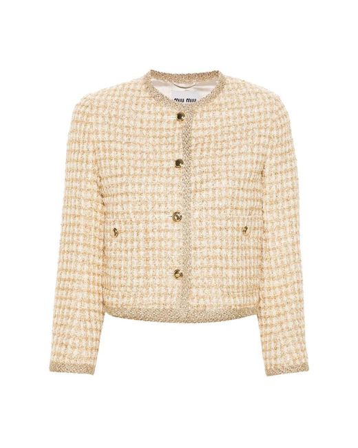 Miu Miu Natural Schecklaméjacke