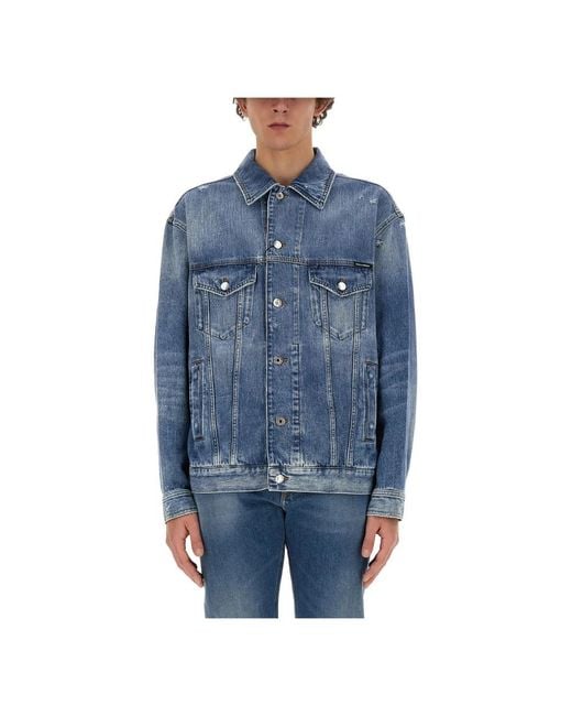 Dolce & Gabbana Blue Denim Jackets for men