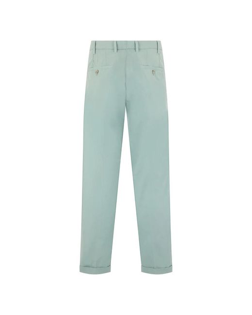 Fedeli Blue Cropped Trousers for men