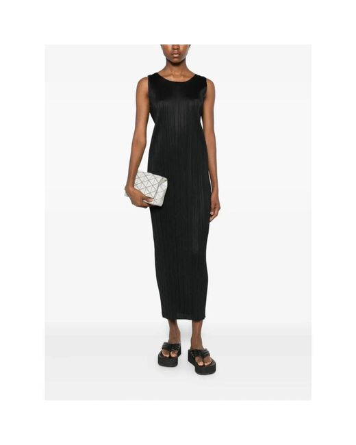 Issey Miyake Black Midi Dresses
