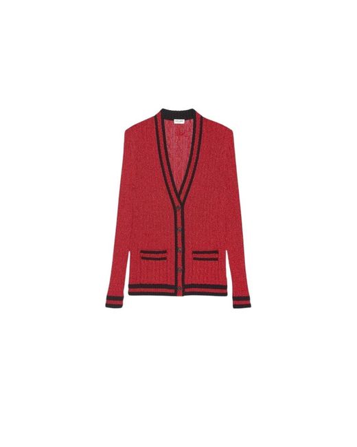 Cardigans Saint Laurent de color Red