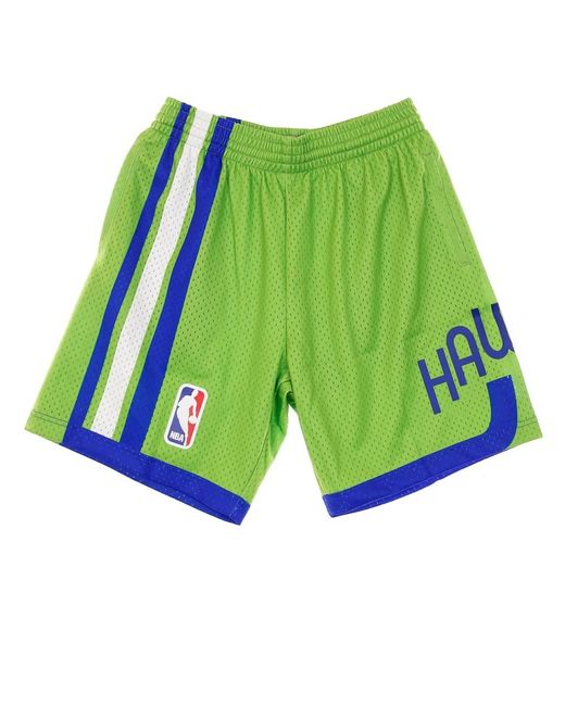 Mitchell & Ness Fitness ,Veelkleurig ,Polyester Retro Nba Basketball Shorts in het Green voor heren