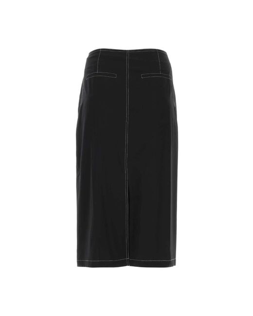 Low Classic Black Midi Skirts