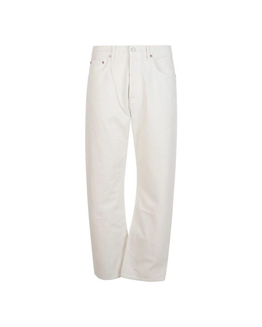 Agolde White Wide Jeans for men