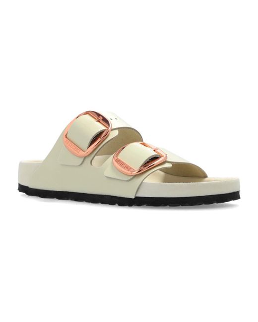 Birkenstock White Sliders