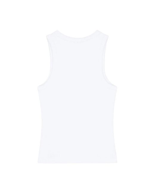 Givenchy Tops ,Wit ,Katoen Slim Fit Tank Top in het White