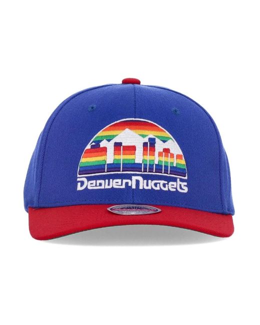 Mitchell & Ness Denver Nuggets Gebogener Schirm Cap Snapback in Blue für Herren