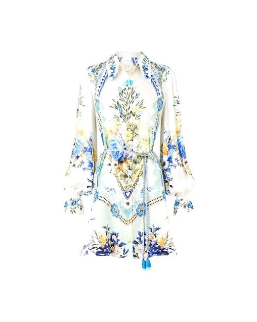 Camilla Blue Shirt Dresses
