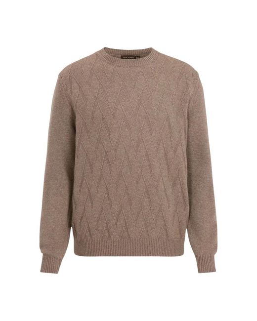 Oscar Jacobson Round-Neck Knitwear in het Brown voor heren