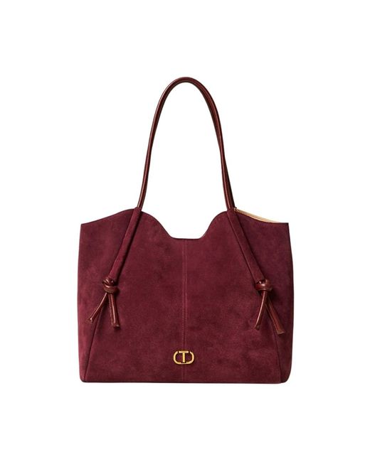 Tote Bags Twinset de color Purple
