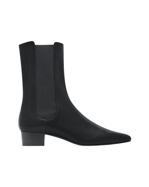 The Row Black Chelsea Boots