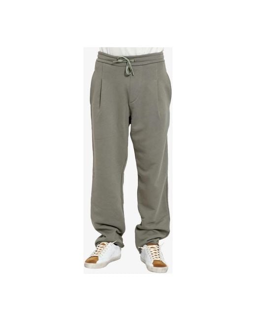 A PAPER KID Broeken ,Groen ,Katoen Groene Katoenen Sportbroek Met Elastische Tailleband in het Gray voor heren