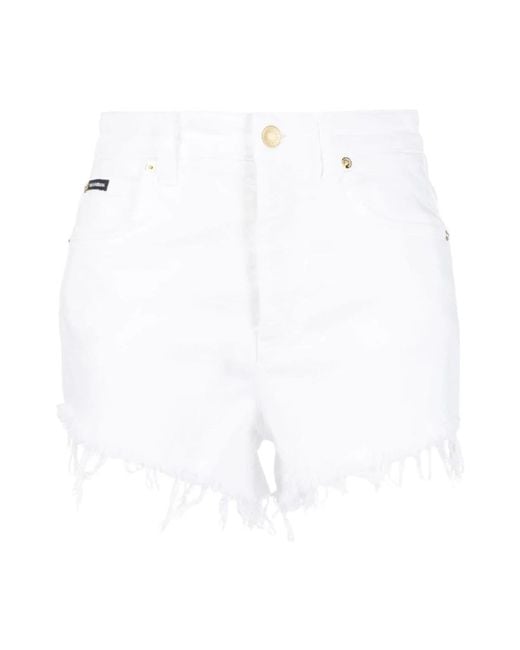 Dolce & Gabbana White Denim Shorts