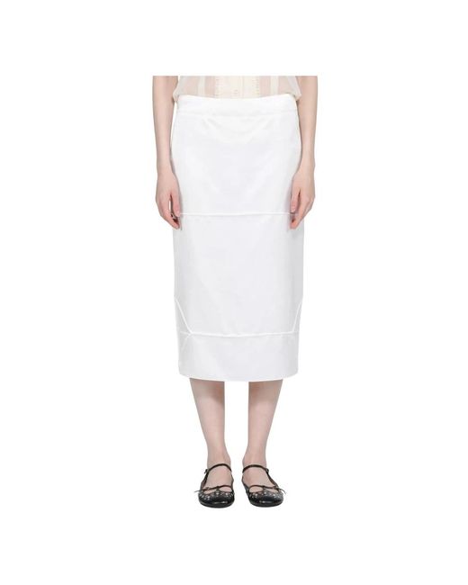 N°21 Gonna Tessuto in het White