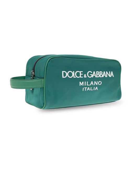 Dolce & Gabbana Waschtasche mit logo in Green für Herren