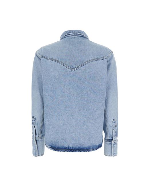 ICON DENIM Blue Hellblaues Denim-Hemd Mit Klassischem Kragen