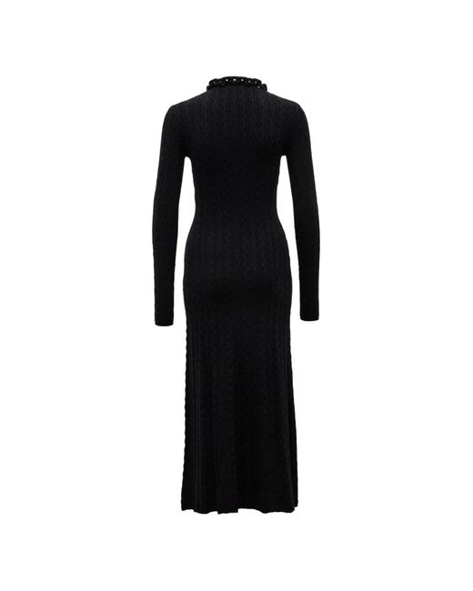 Knitted Dresses Rabanne de color Black