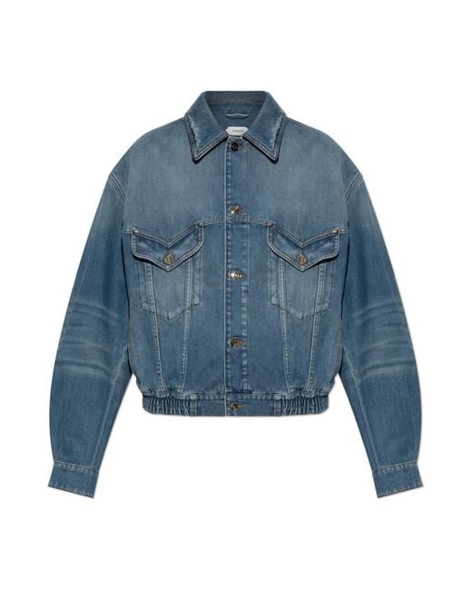 Denim Jackets Versace de color Blue