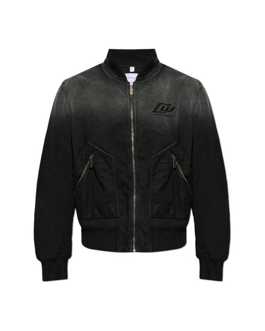 Off-White c/o Virgil Abloh Black Bomber Jackets for men