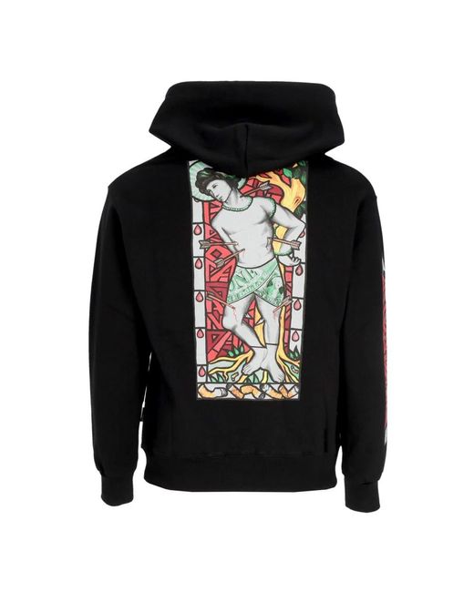 Propaganda Hoodies & Sweatvesten ,Zwart ,Katoen Zwarte Hoodie Sebastian Langemouw Sweatshirt in het Black voor heren