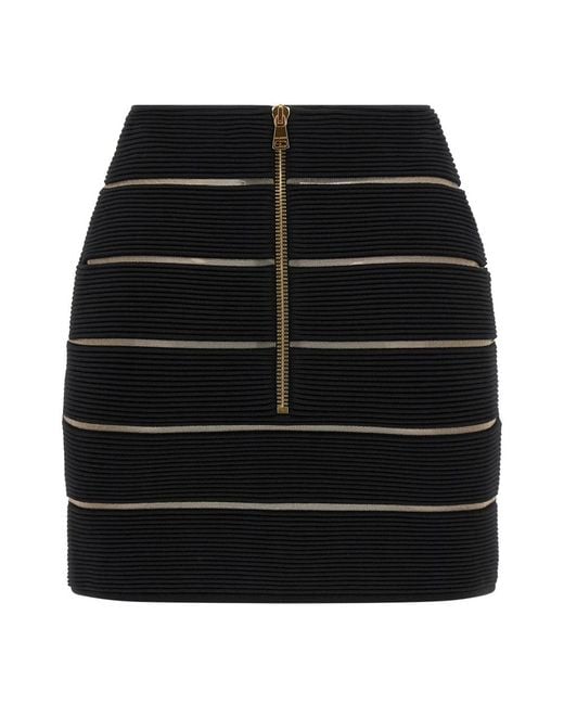 Balmain Black Short Skirts
