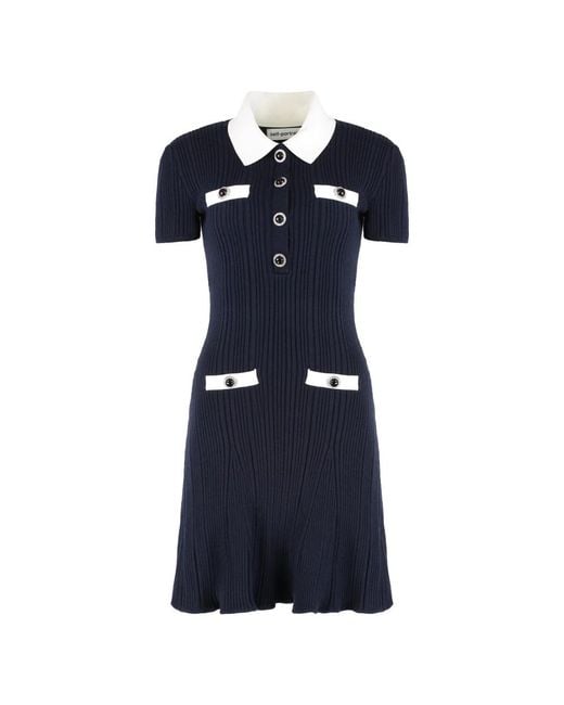 Self-Portrait Blue Short Dresses
