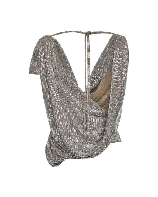 GIUSEPPE DI MORABITO Gray Sleeveless Tops