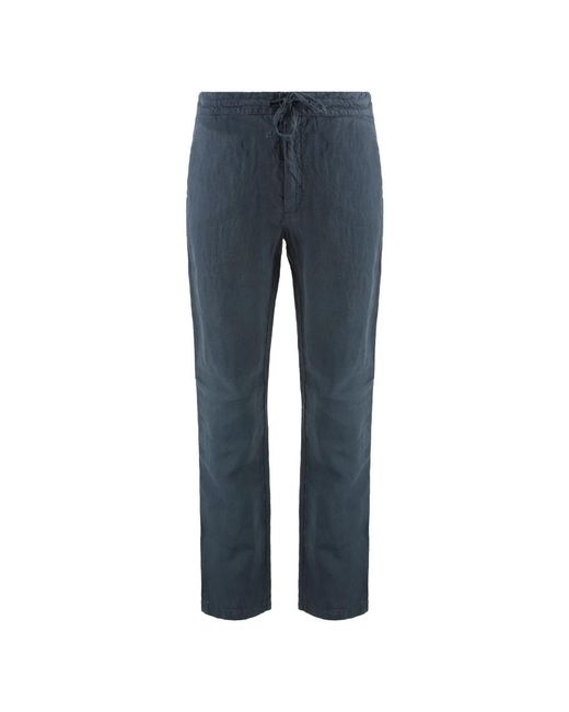 Straight Trousers 120% Lino de hombre de color Blue