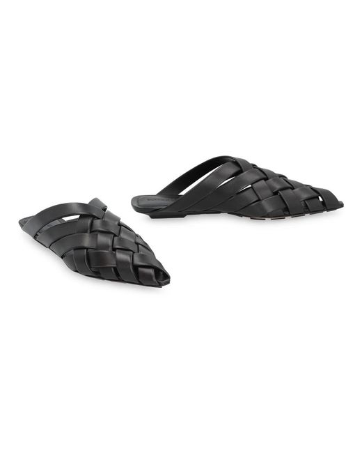 Bottega Veneta Black Mules
