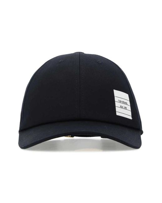 Thom Browne Mitternachtsblaue baumwoll-baseballkappe in Blue für Herren