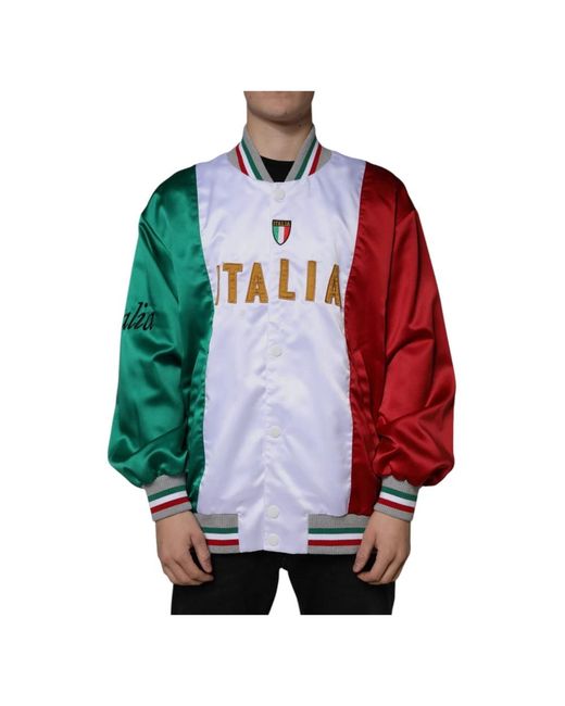Dolce & Gabbana Italia Button Down Bomber Jacket in het Red voor heren