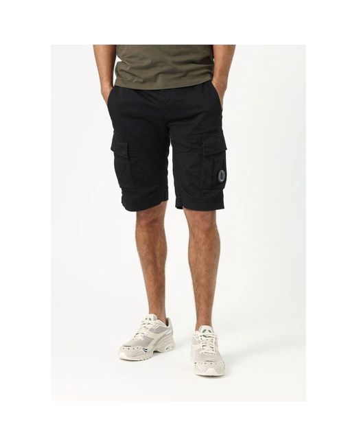 C P Company Schwarze stretch-cargo-shorts in Black für Herren