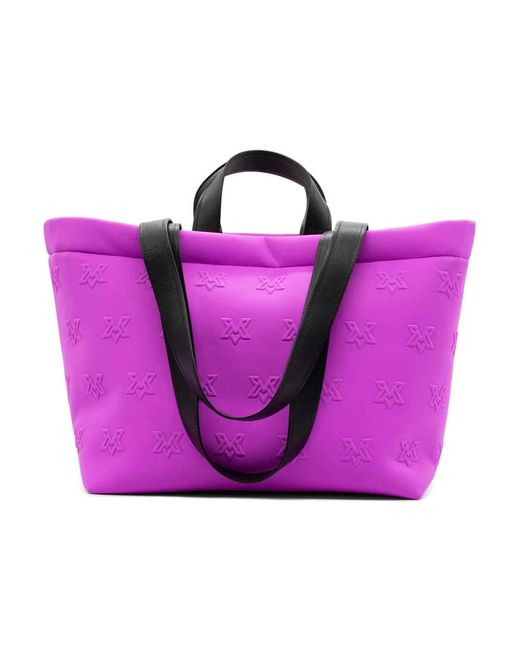 Monogram shopper in rosa/nero di Vic Matié in Purple