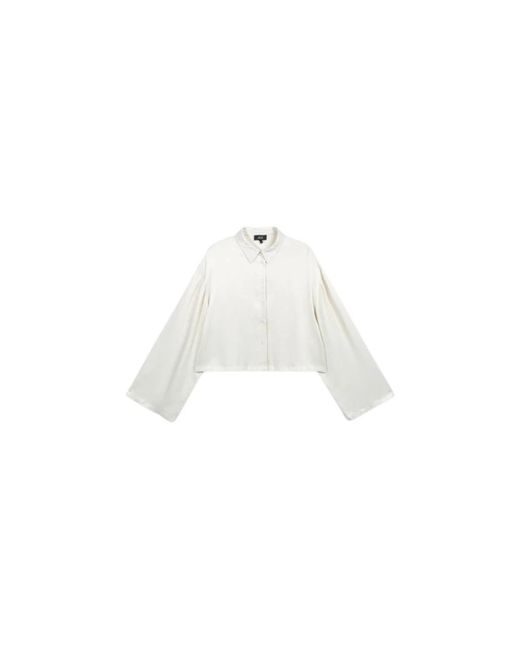 Elegante blusa con maniche kimono di Alix The Label in White