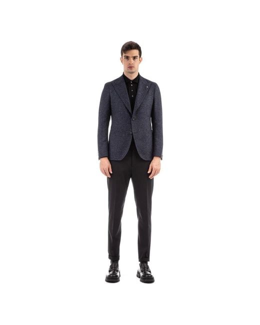 Blazers di Tagliatore in Blue da Uomo