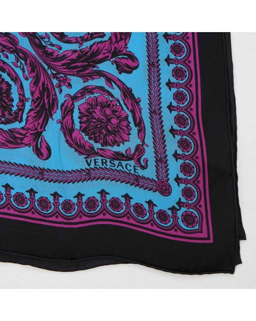 Versace Blue Silk Scarves
